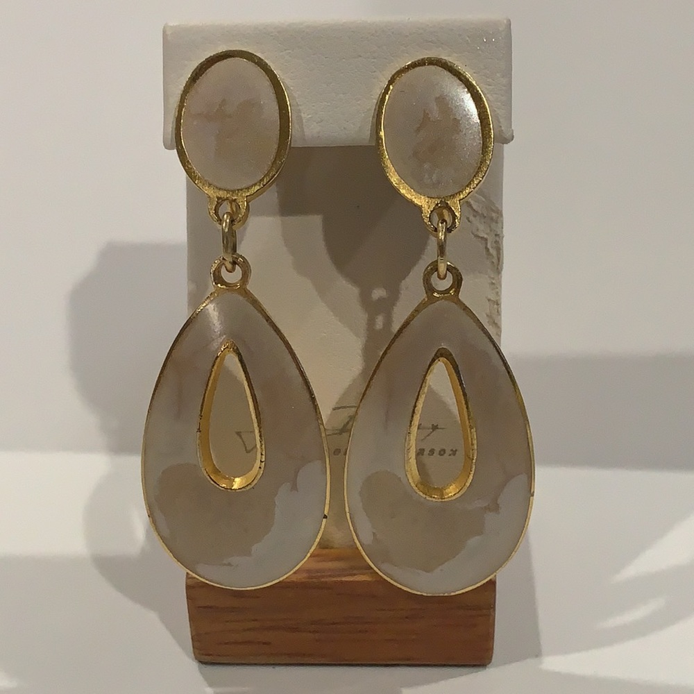 Vintage Gold Tone Berebi Dangling Earrings